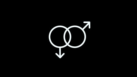 gender-male,-female-icon-loop-Animation-video-transparent-background-with-alpha-channel