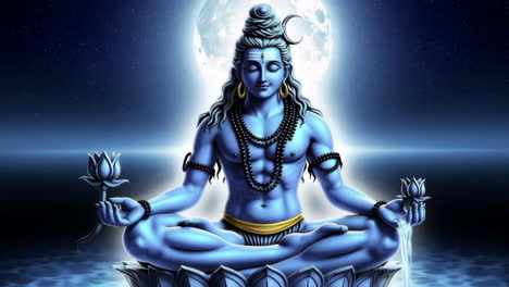 el señor shiva en meditación