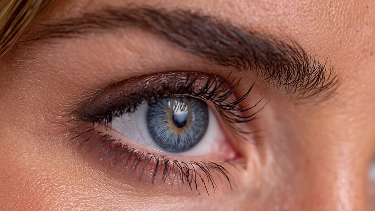 Een gedetailleerde verkenning van betoverende blauwe ogen, met nadruk op ingewikkelde details en verbluffende kenmerken in natuurlijk licht om schoonheid en emotie te benadrukken.