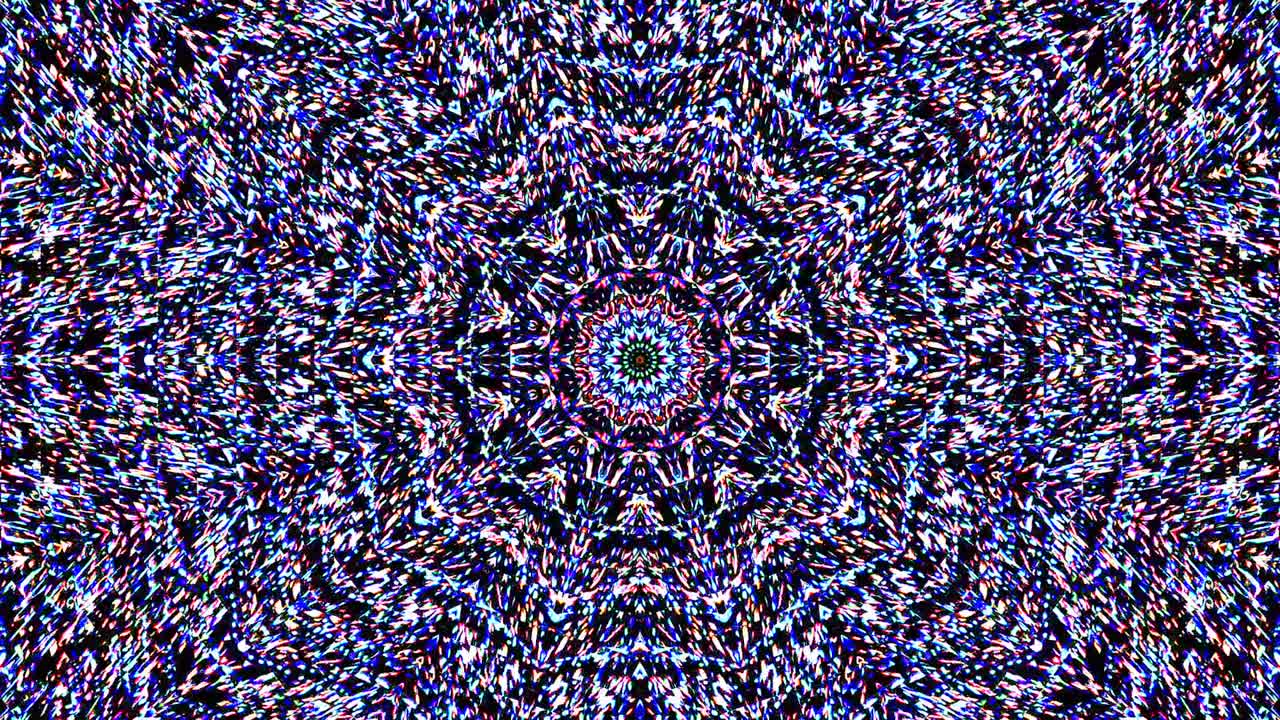 Beautiful abstract kaleidoscope that shines, a radiant light that regulates the subtle movements