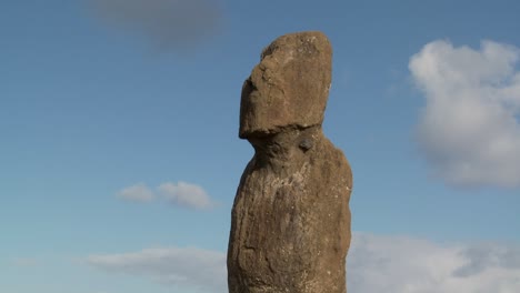 time lapse of a mystical statue on easter island