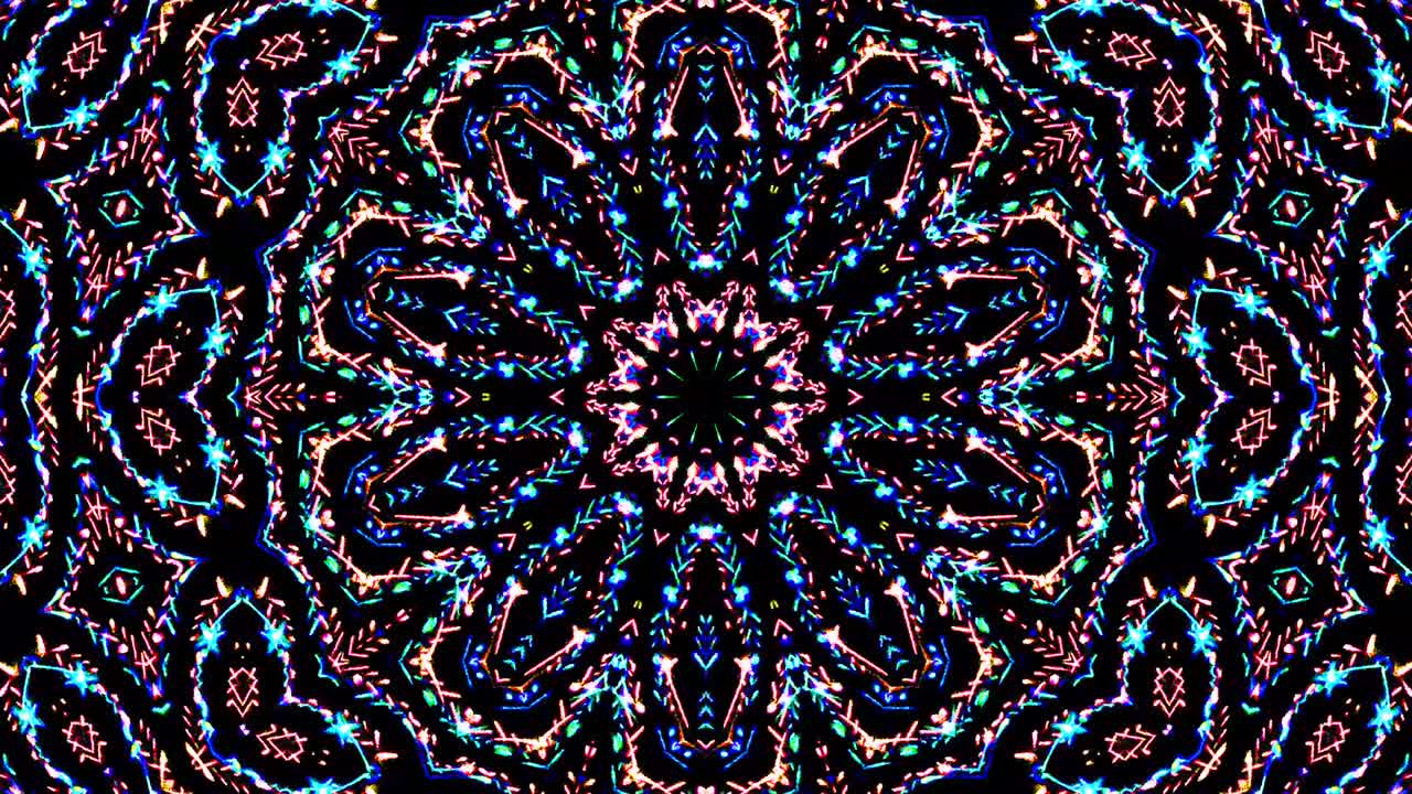 Abstract Kaleidoscope pattern with full colors. Magic mandala