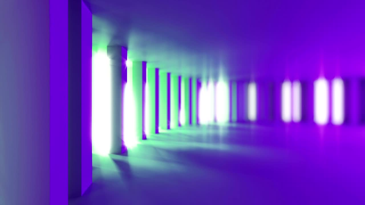 fondo de arquitectura gris abstracto. animación de túnel. el video está en bucle