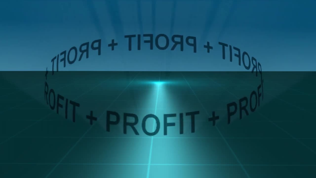 Stock Animation Profit Orbit
