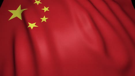 agitando una bandera china realista en 4k, animación en bucle
