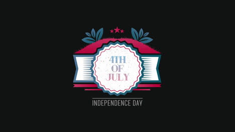 4th of july, independence day text in banner