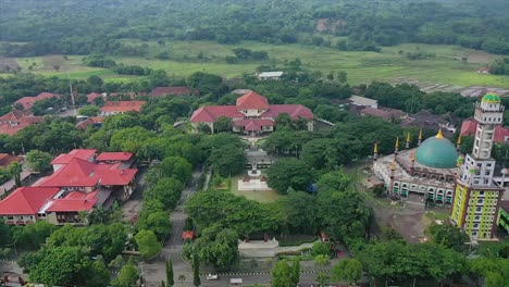 aerial of office of the regent of cirebon regency, west java, indonesia