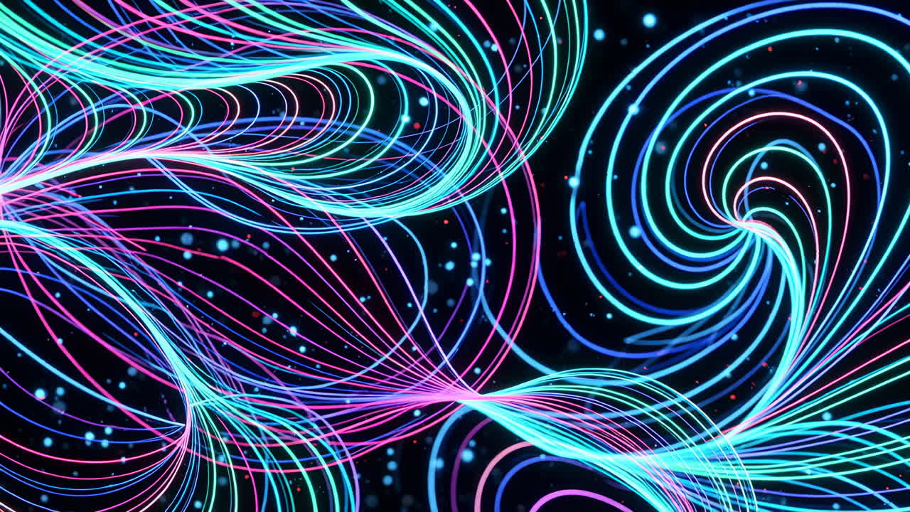 추상적인 네온 선