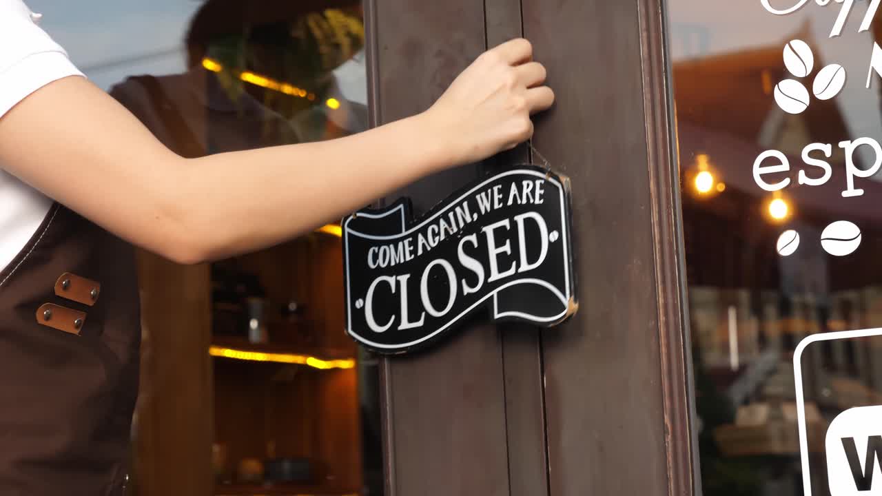 Coffee Shop Closed Sign