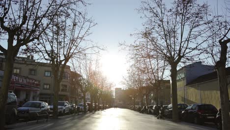 sunny day in a small european town