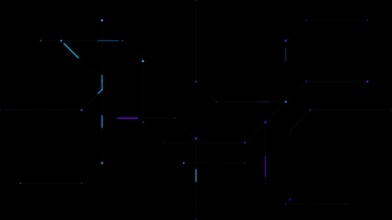 Abstract Digital Network Lines and Nodes Animation