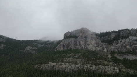 montana mountain on misty afternoon