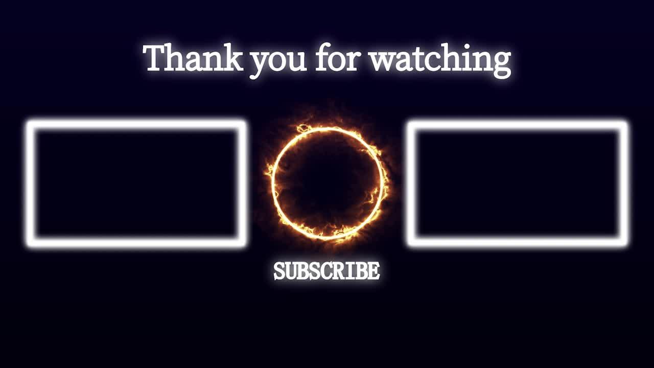 컬러 플레임 엔드 카드 엔딩 스크린 모션 그래픽