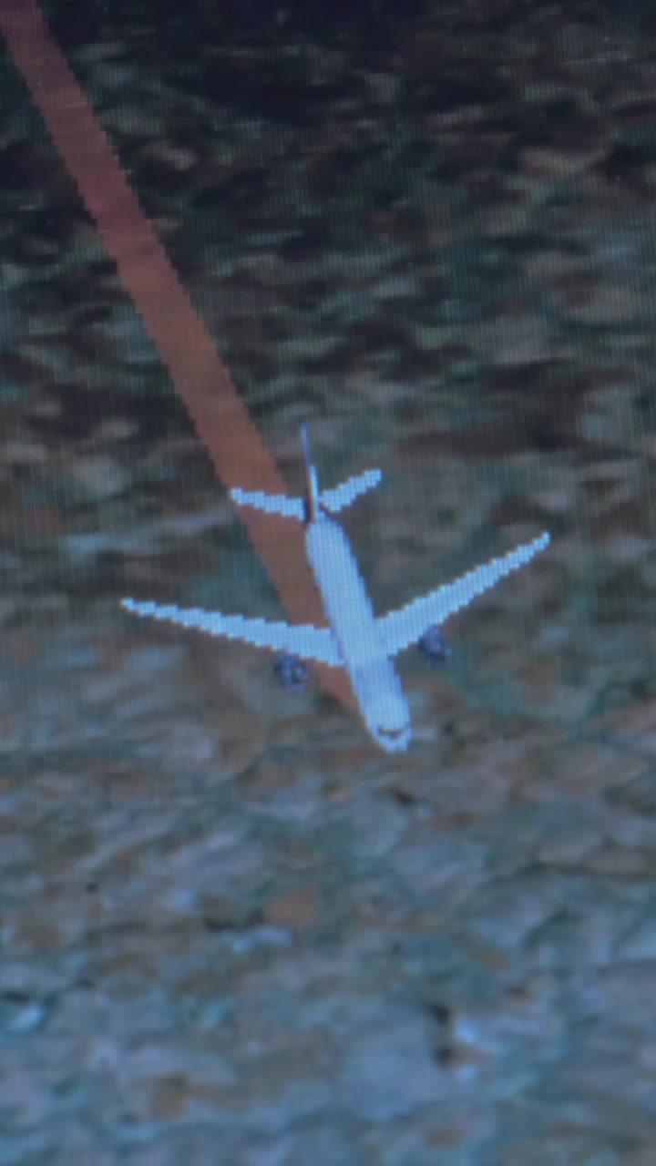 Flight path on plane seat monitor