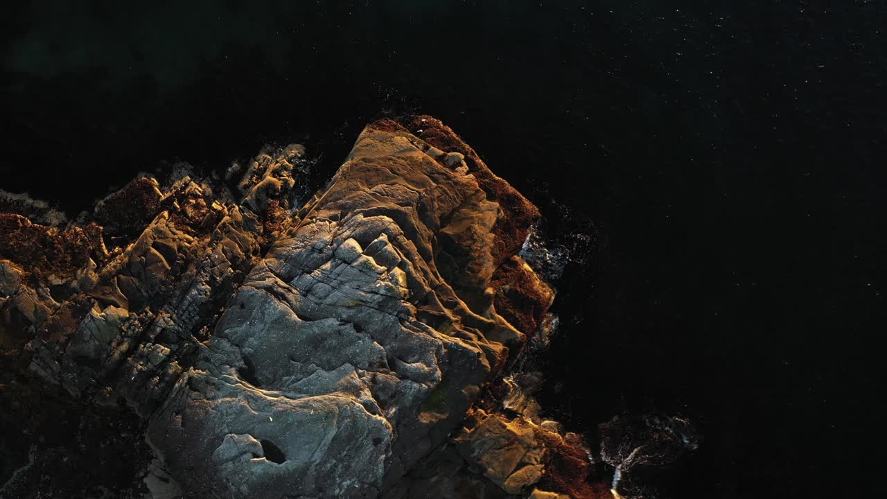 The coastal landscape in Arctic Norway during sunset