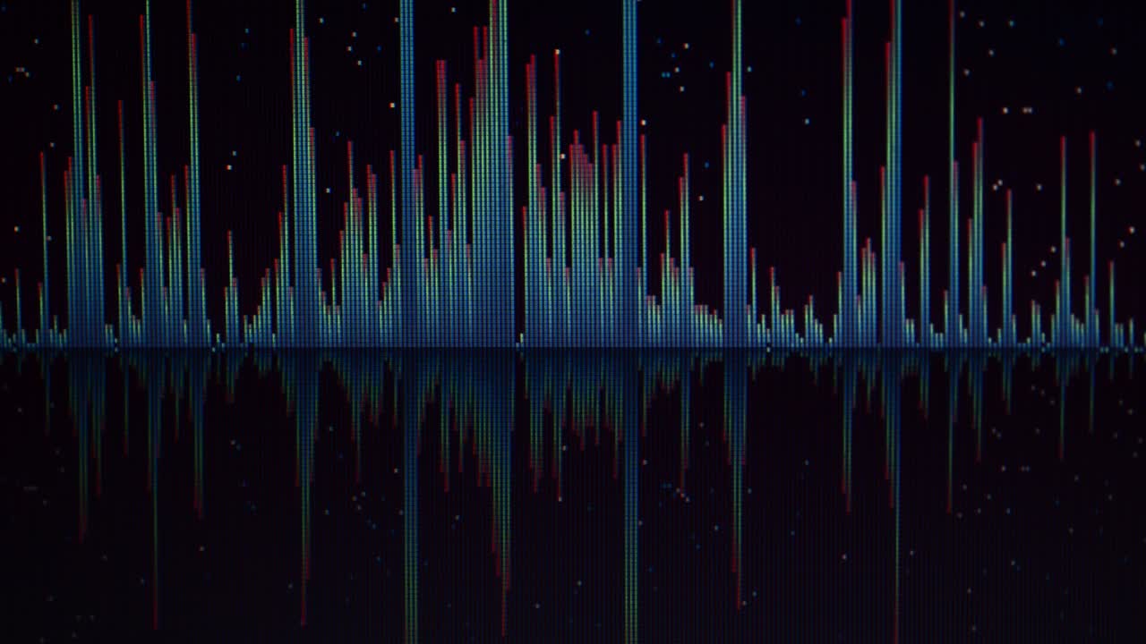 Schedule of a sound wave. Sound on graphics