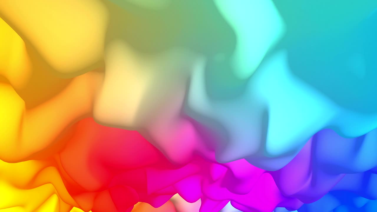 tela de varios colores revoloteando en el viento, animación 3d abstracta, sin costuras