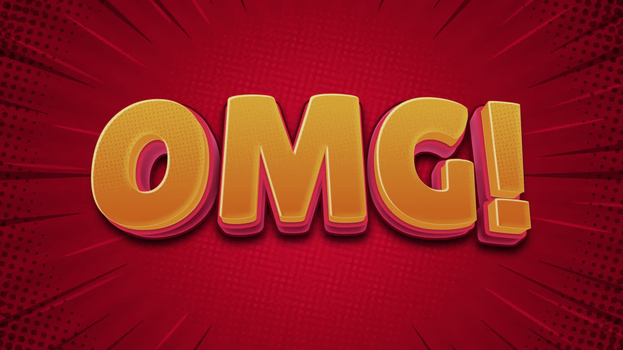OMG! Comic Style Exclamation on Red Background