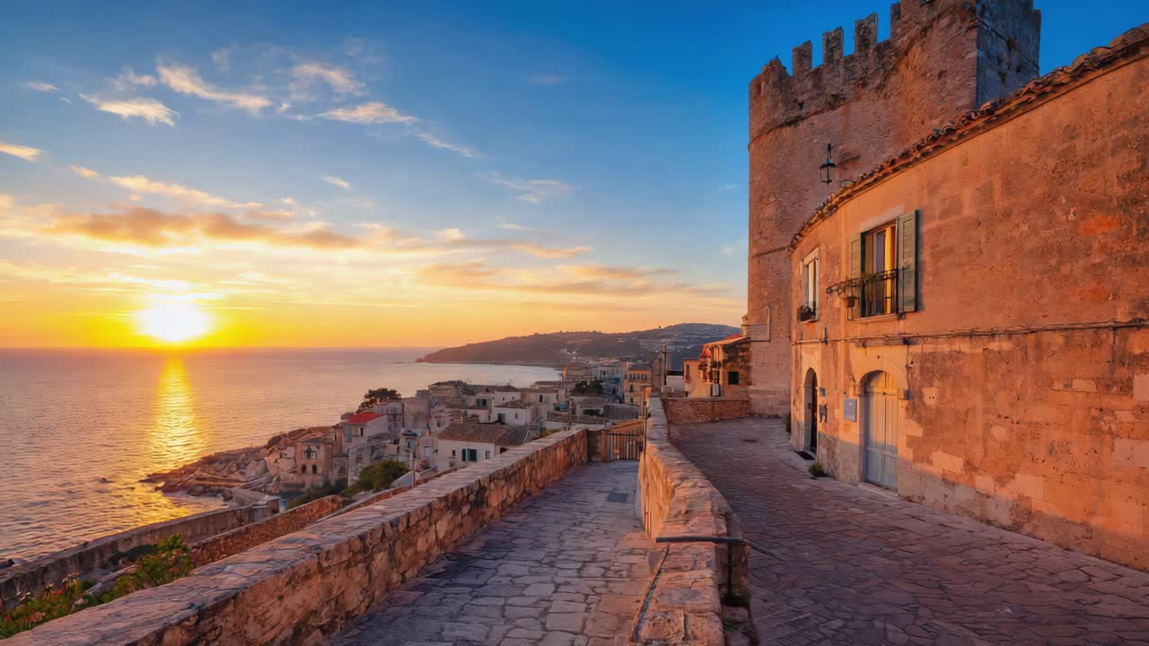Sunrise over Vieste, Puglia, Italy