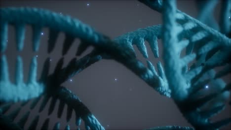 Estructura-De-Doble-Hélice-De-La-Animación-De-Primer-Plano-De-La-Hebra-De-Adn