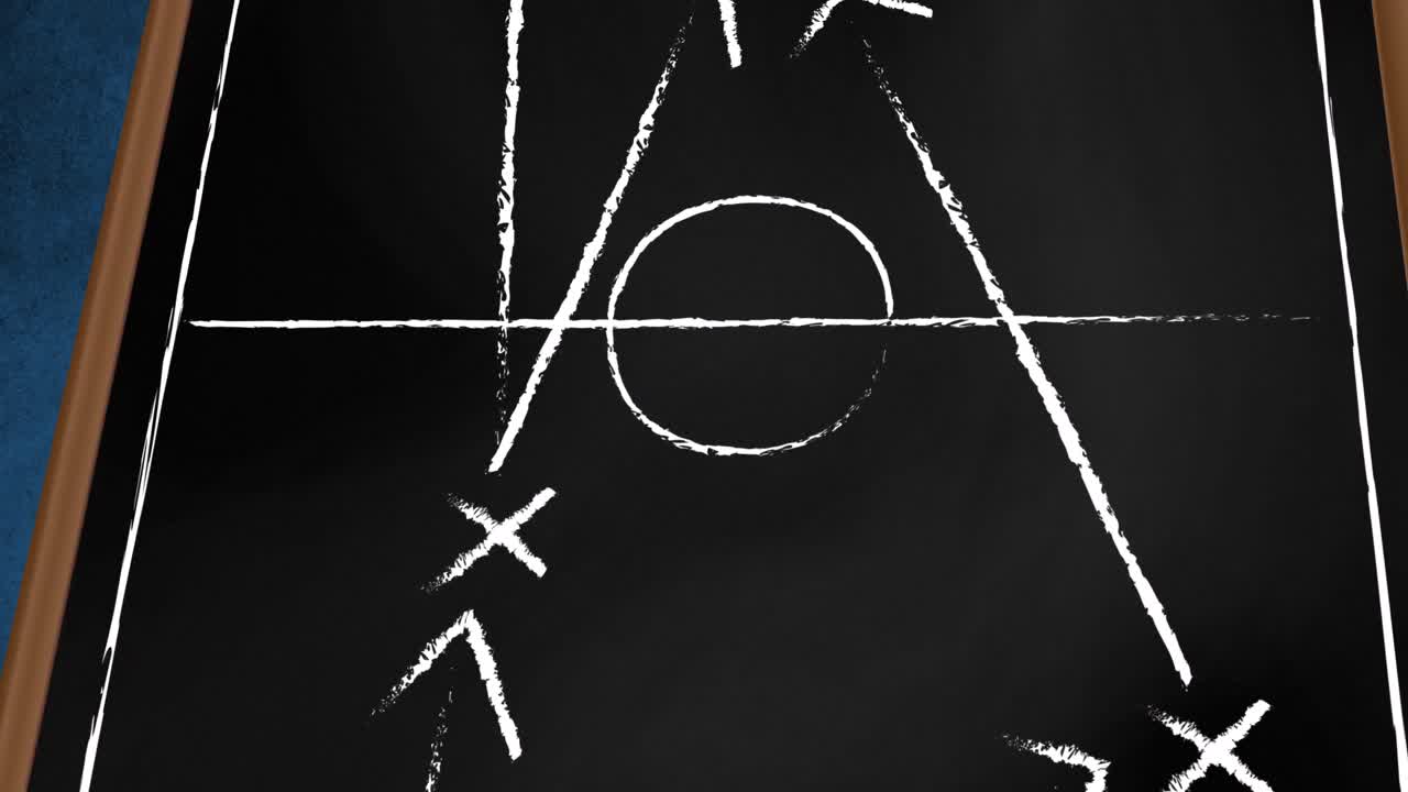 파란색 배경에 게임 플랜의 애니메이션