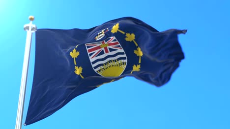 flag of the lieutenant governor of british columbia, canada. loop