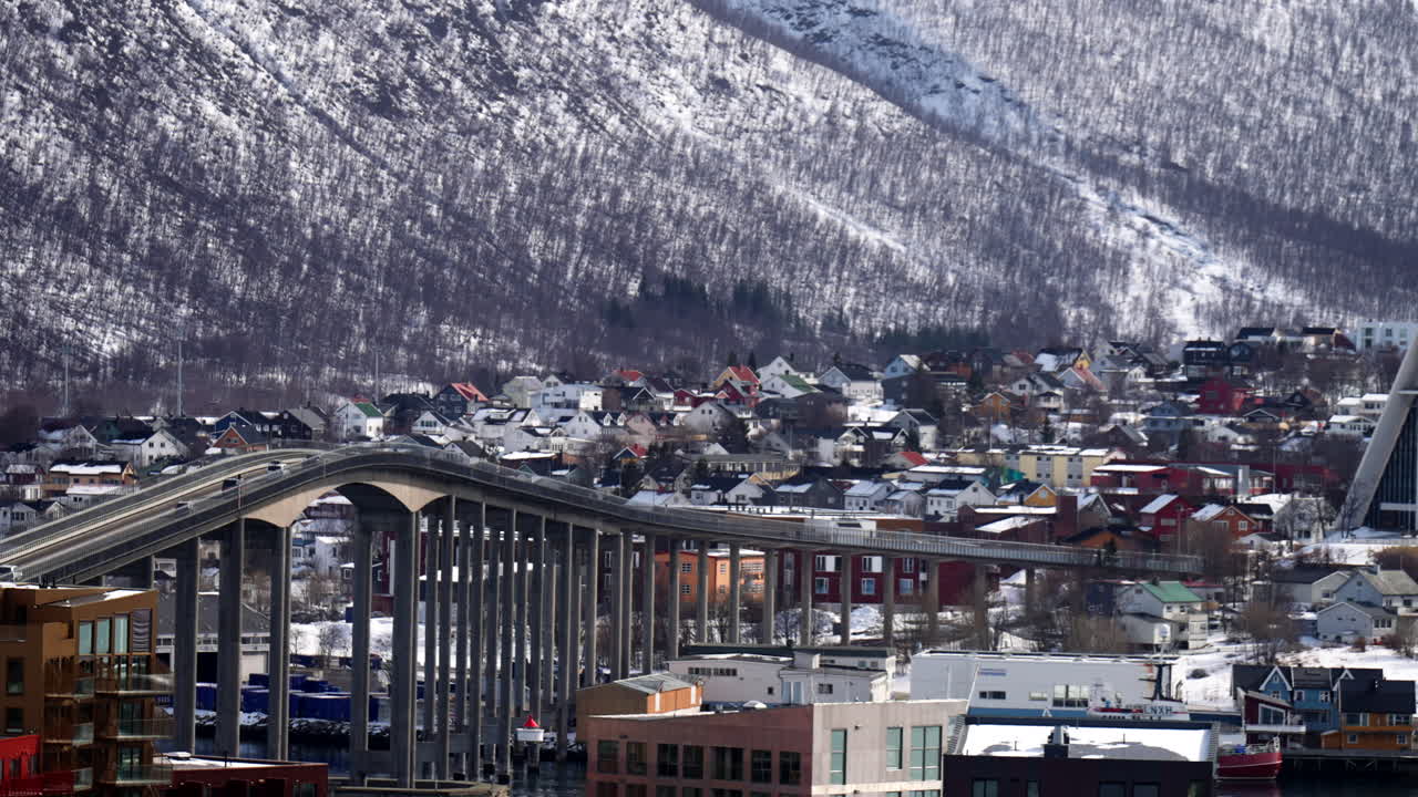 Cantilever Concrete Bridge Tromso, Vast Structure, Commuter Journeys