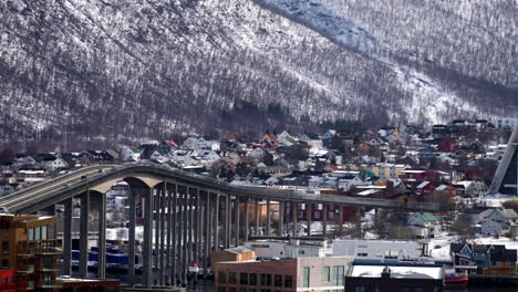 cantilever concrete bridge tromso, vast structure, commuter journeys