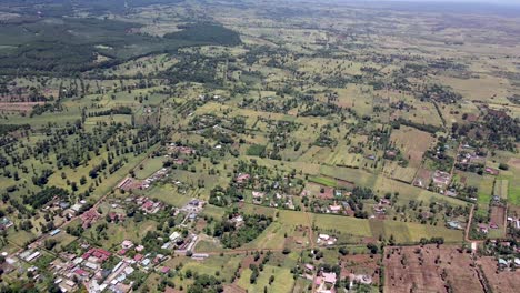 city scape--africa rural village market with urban farming conserving nature