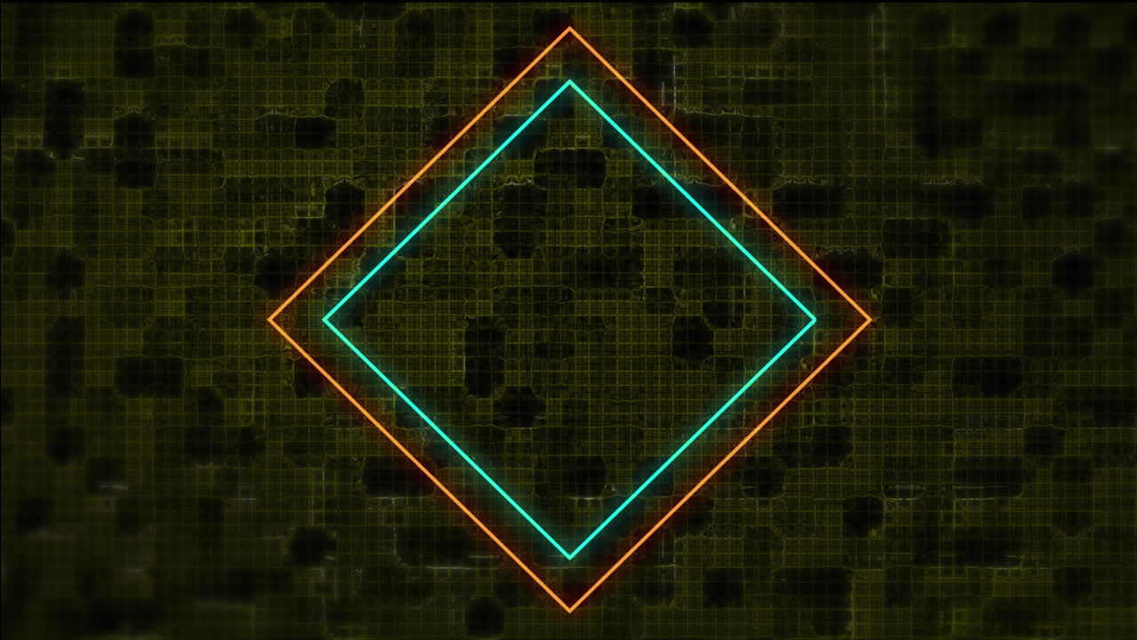 animación de formas geométricas coloridas y más conexiones de puntos