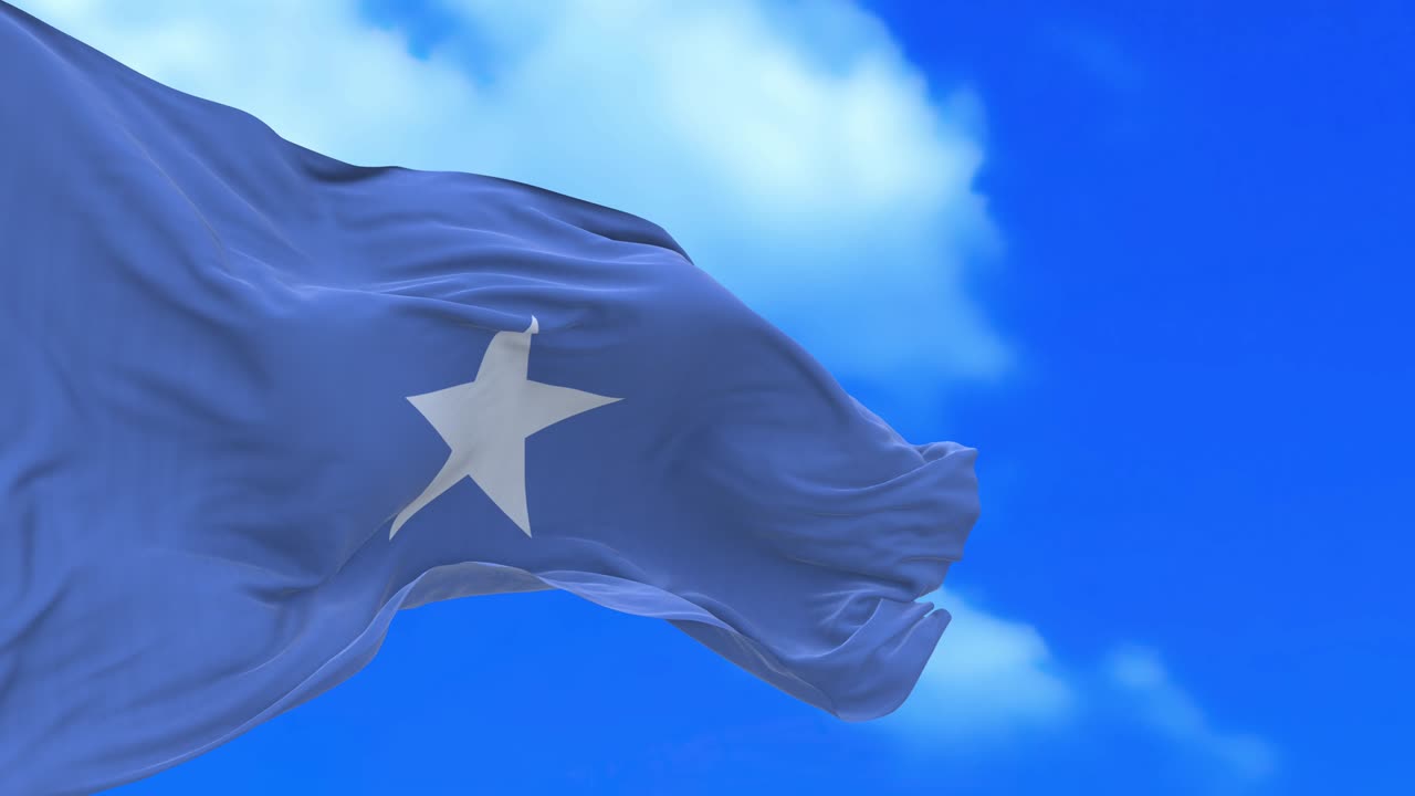 un bucle sin costuras de la bandera de somalia.