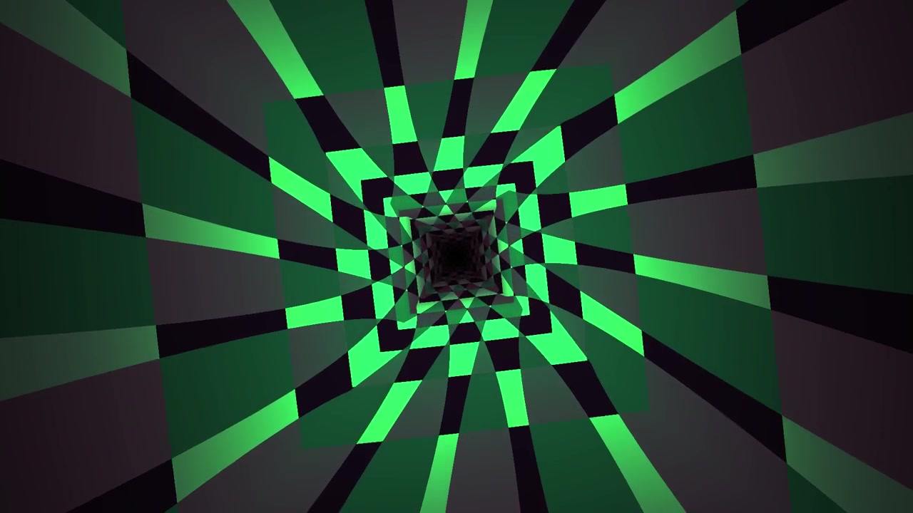 Túnel Espiral Abstrato Vibrante com Padrão Quadriculado