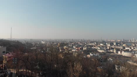 Ukraine-Kiev-from-above-city-centre-day-and-night-4k-30fps