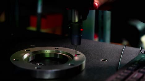 coordinate measuring machine in operation