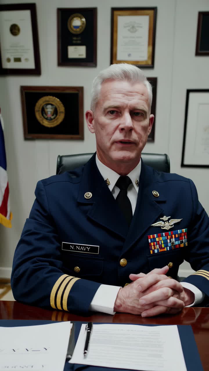 Military Official in Meeting