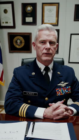 military official in meeting