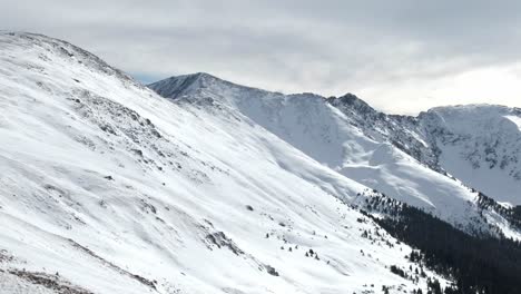 Aerial-views-of-mountain-peaks-from-Loveland-Pass,-Colorado