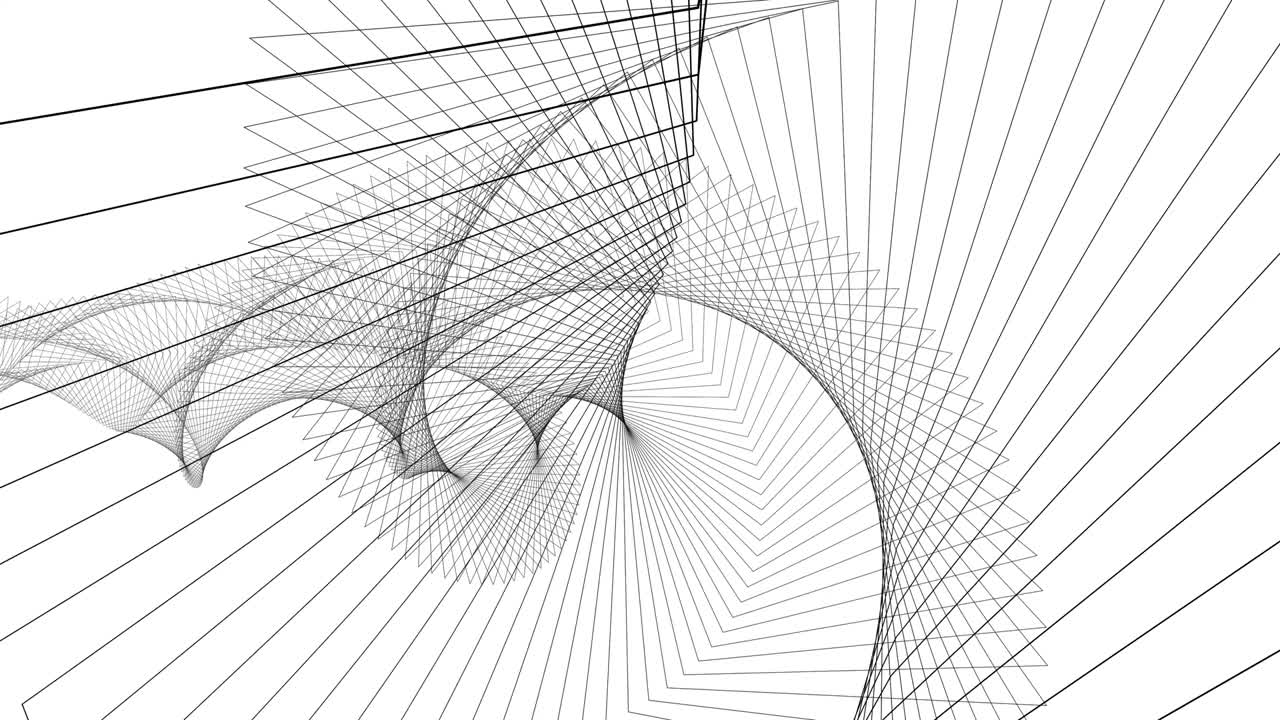 marco de alambre abstracto túnel sin fin