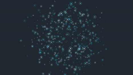 a dynamic array of overlapping dots on a dark background