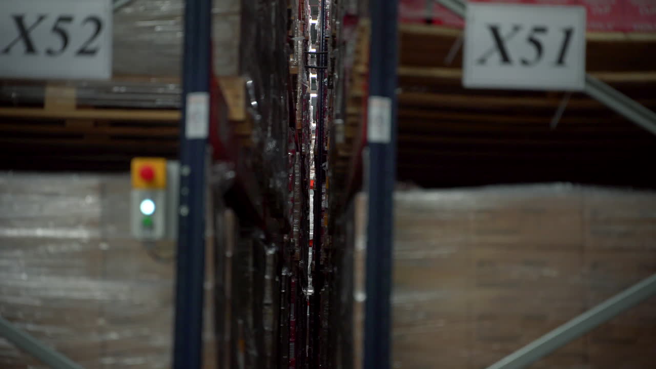 Warehouse Storage Rack Interior View
