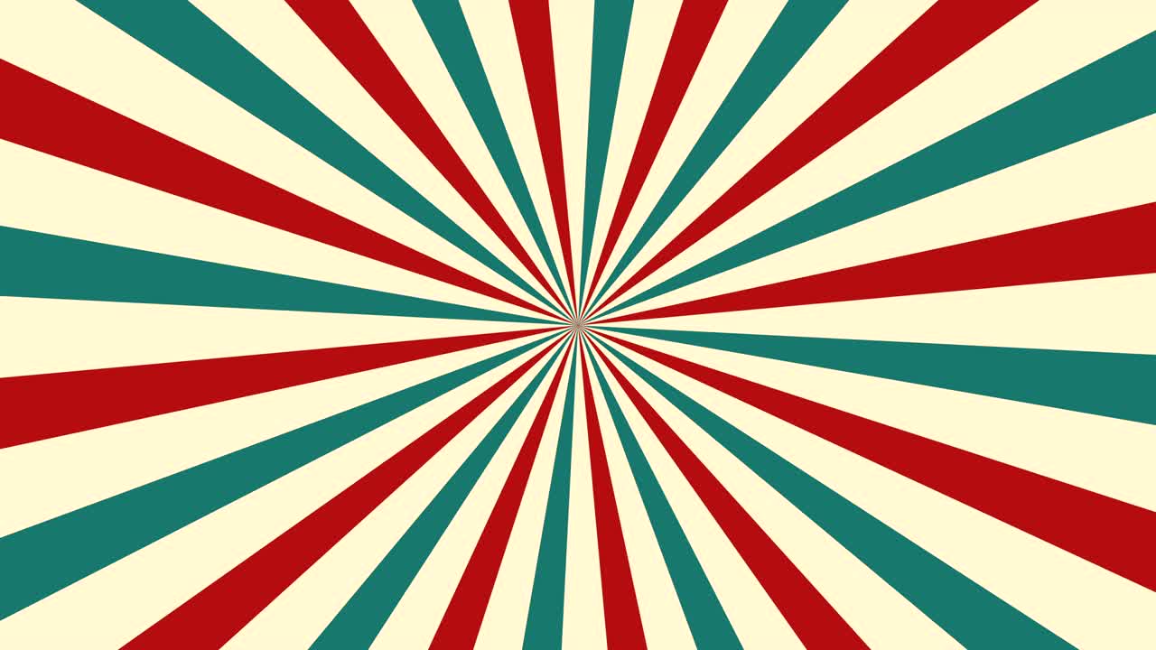 서커스 애니메이션 회전 은색과 초록색 줄 줄무의 은 배경, 레트로 모션 그래픽, 태양, 빈티지 재미, 페어 버스트, 카니발, 추상적인 서클