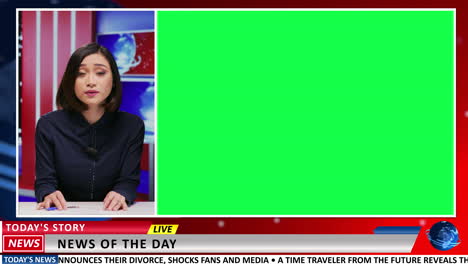 Broadcaster-does-report-with-greenscreen