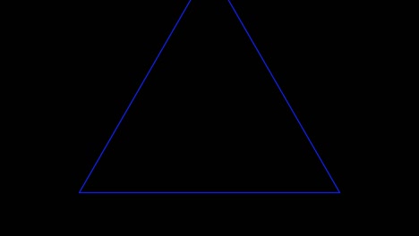 Black background and multiple moving triangles, Zoom in and out repeatedly
