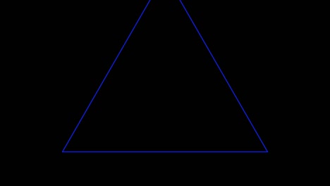 black background and multiple moving triangles, zoom in and out repeatedly