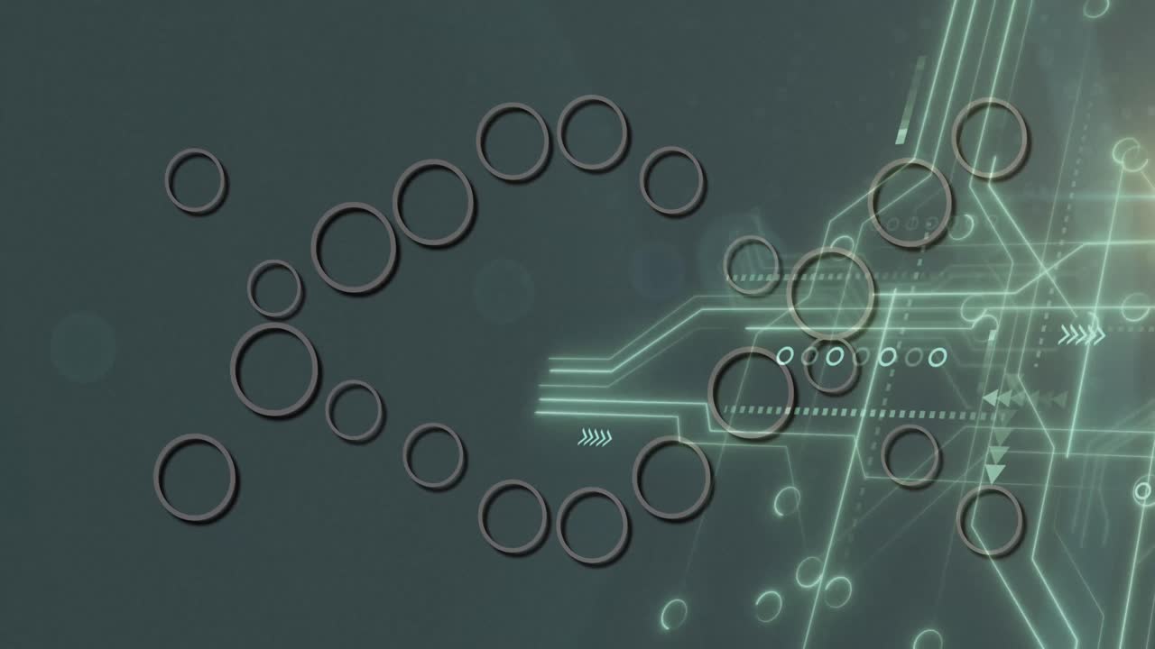 анимация обработки медицинских данных и процессорной розетки на сером фоне