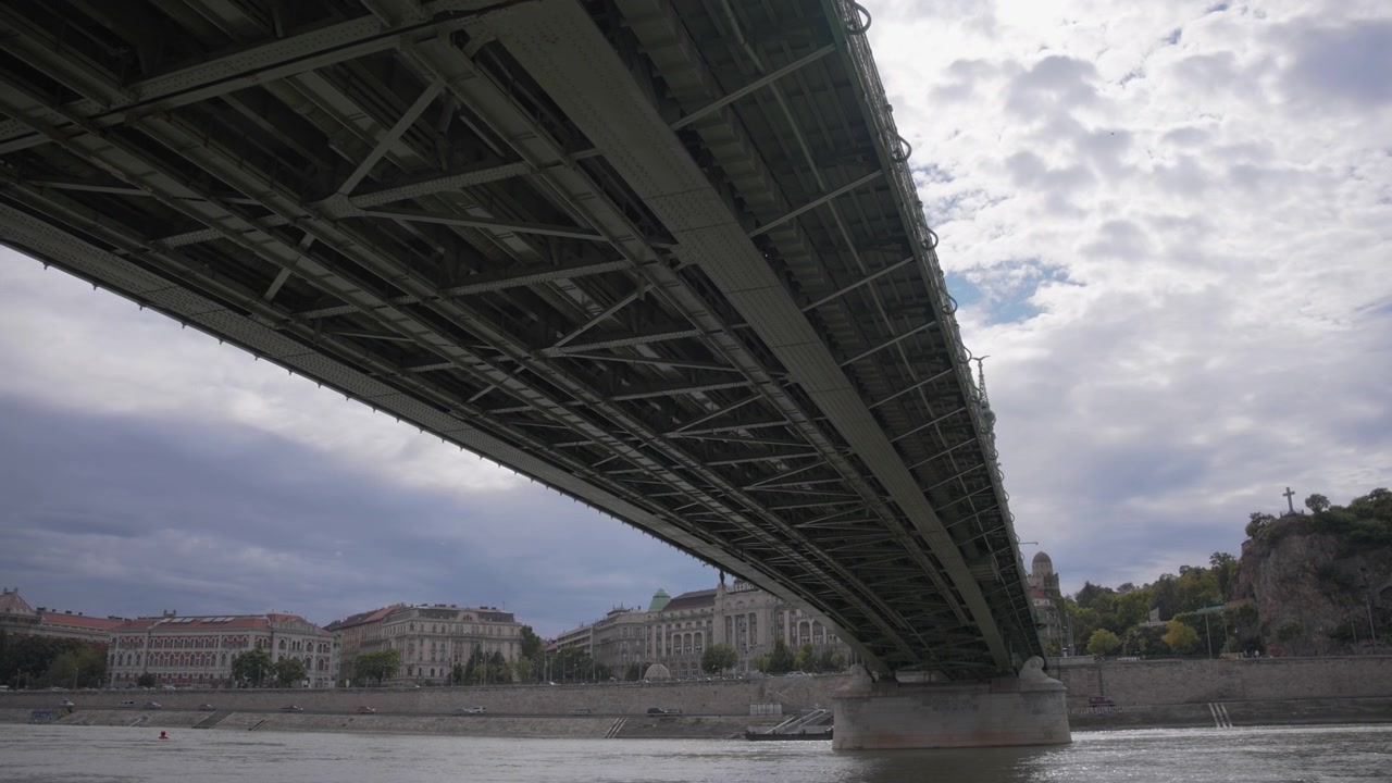Passing Liberty bridge in Budapest