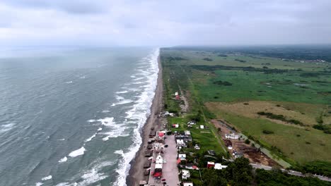 Toma-De-Drones-De-La-Costa-Del-Mar-De-Veracruz-Cerca-De-Tecolutla-México