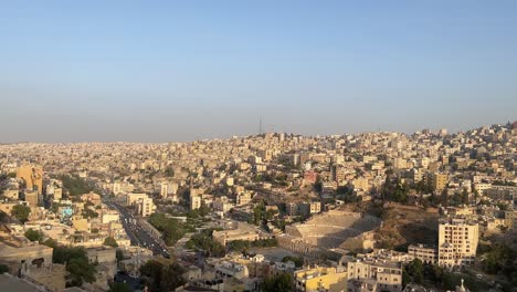 Vista-Aérea-De-La-Ciudadela-De-Amman---Antiguo-Hito-Jordano