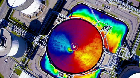 thermal imaging of industrial tank