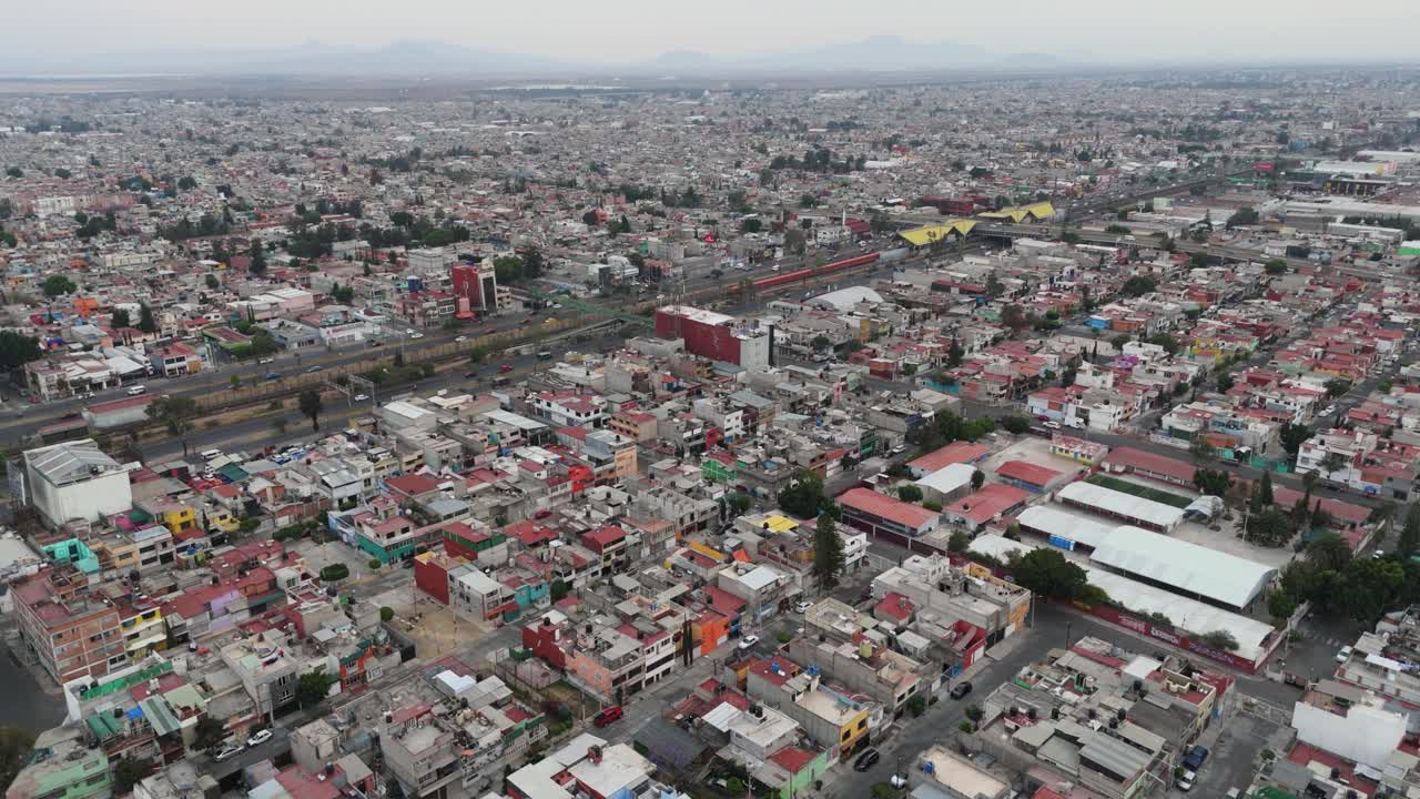 Drone footage of Ecatepec, a suburb in CDMX metropolitan area